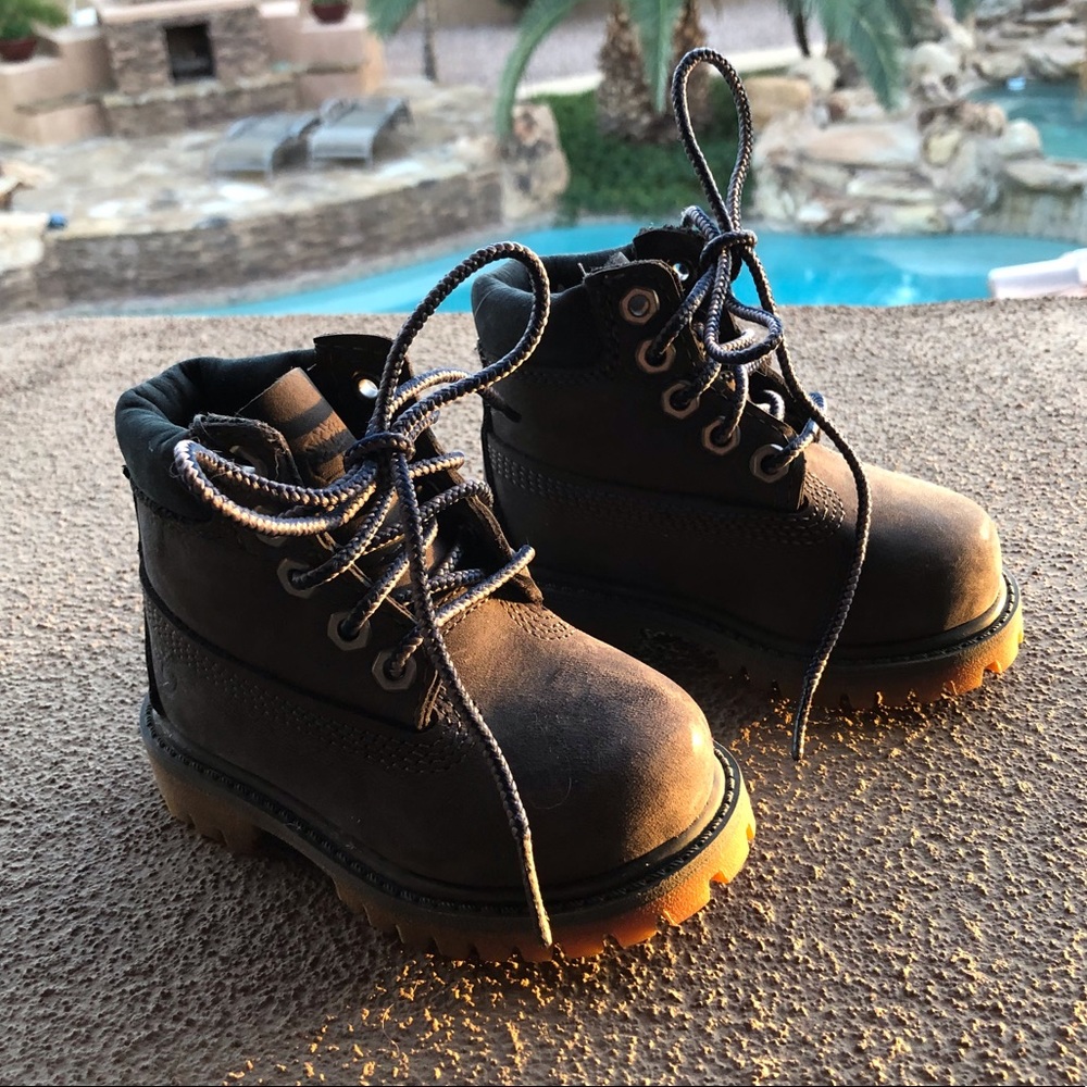 Size 4 kids Timberland boots